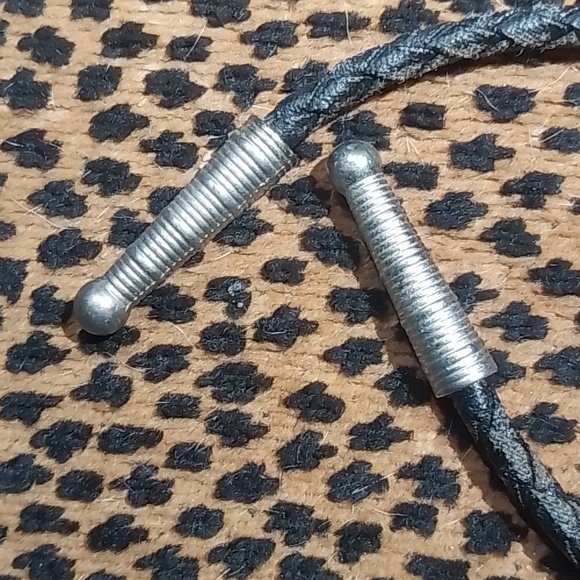 Western Tie, vintage 80's lariat with faux amethyst - Picture 3 of 3